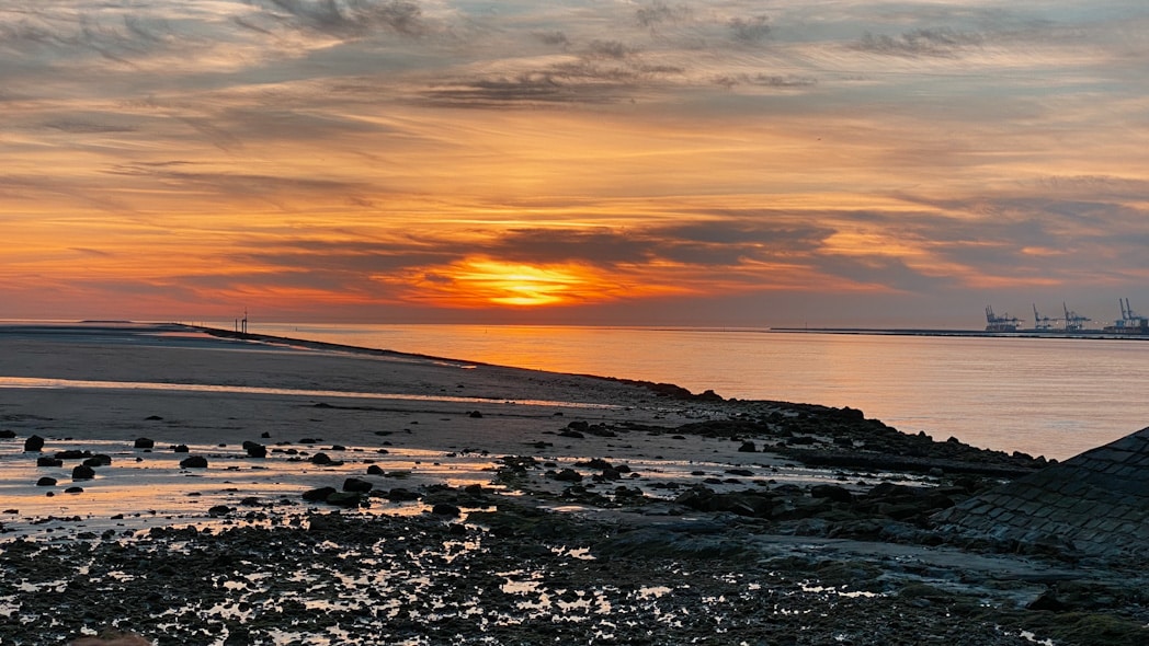 Coucher de soleil Plage du Butin Honfleur