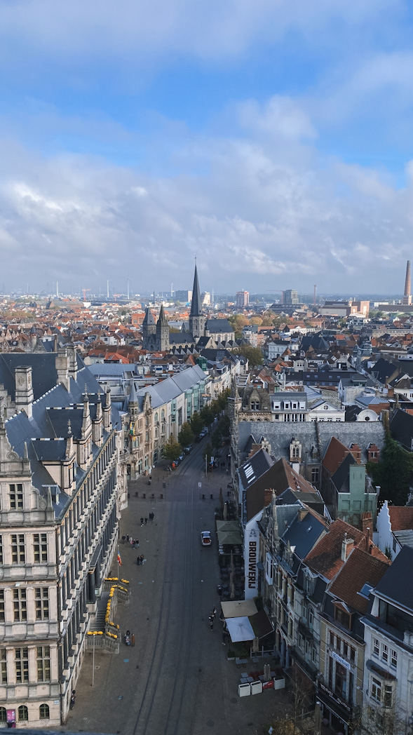 Vue depuis le Beffroi de Gand