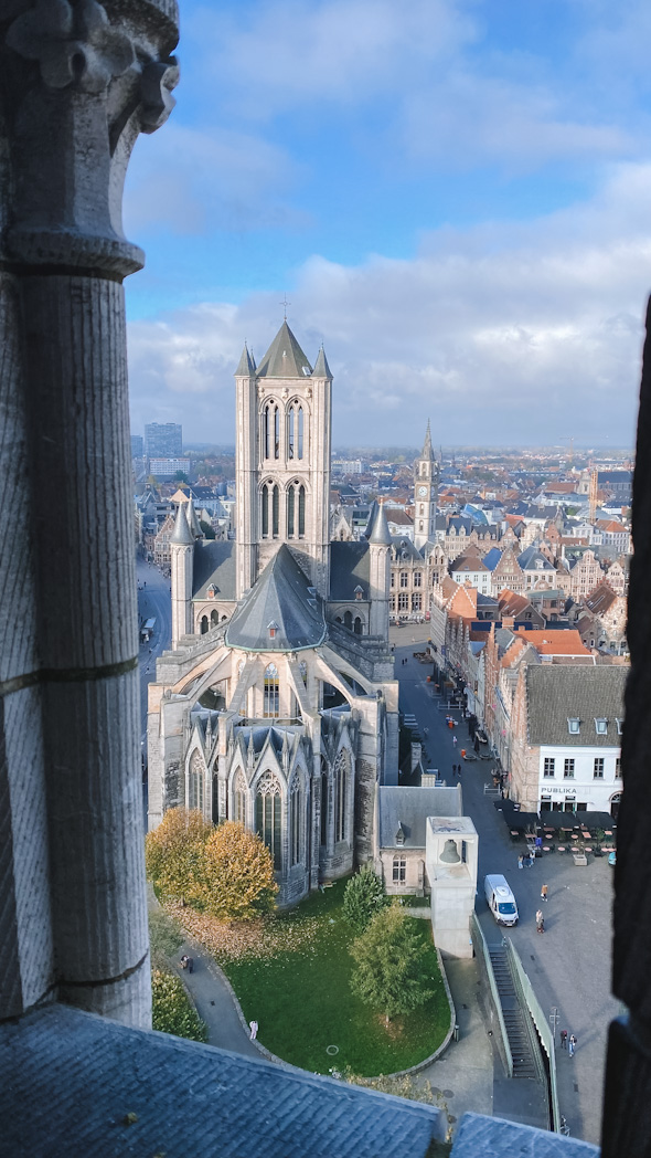 Vue depuis le Beffroi de Gand