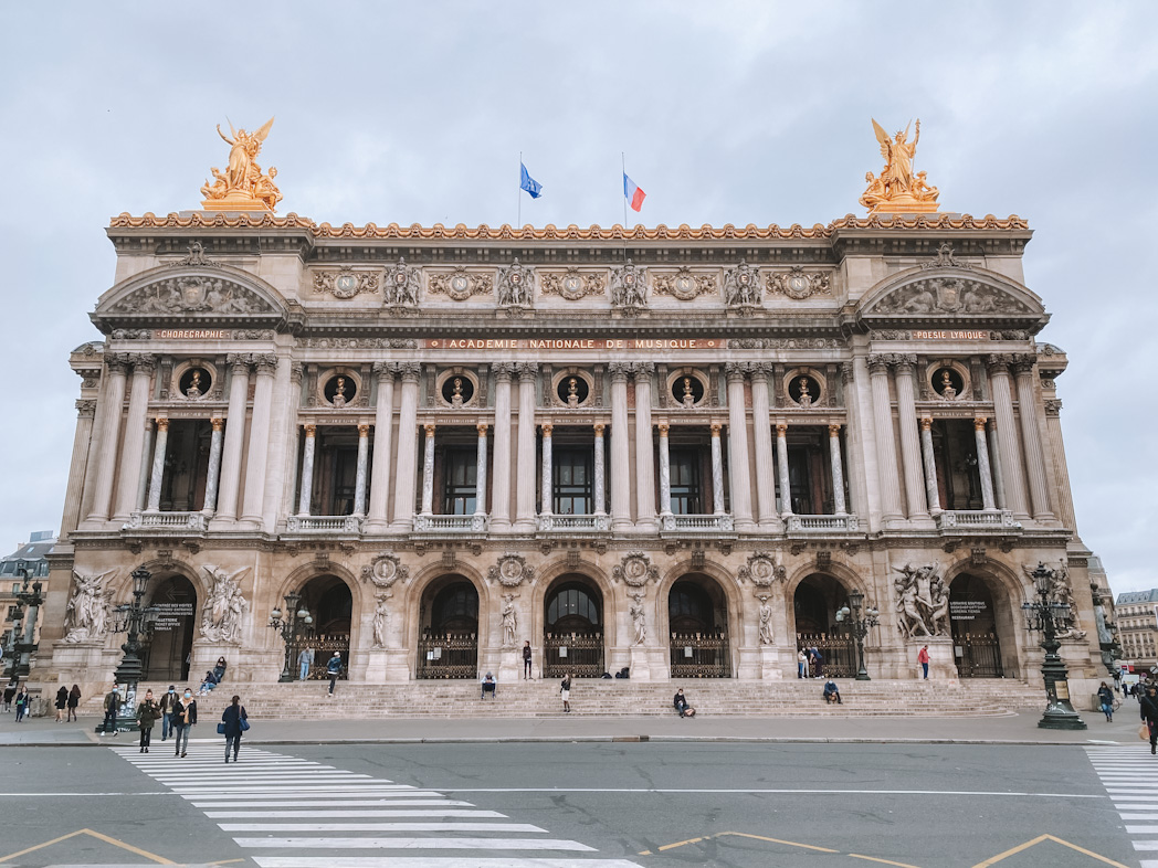 Façade de l'Opéra Garnier dans le 9ème arrondissement de Paris