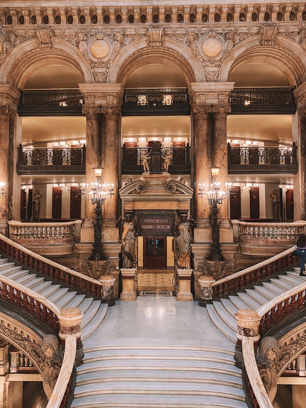 Escalier de l'Opéra Garnier dans le 9ème arrondissement de Paris