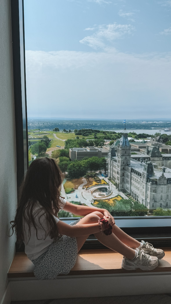Vue panoramique sur le Vieux-Québec depuis l'hôtel Hilton Québec