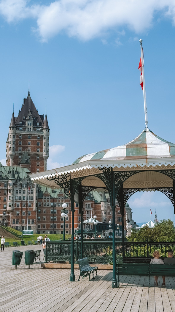 Terrasse Dufferin avec vue sur le Château Frontenac