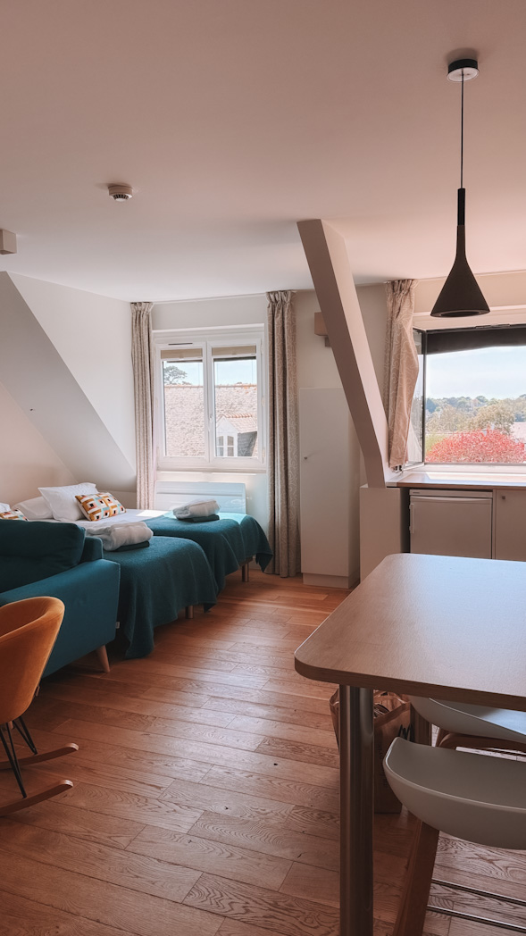 Appartement de l’Hôtel Le Cornouaille à Bénodet en Bretagne, hébergement tout équipé proche de la plage