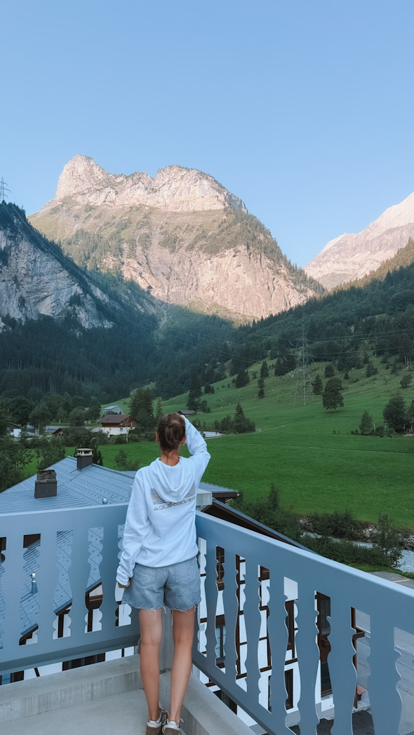Appartement du Gemmi Hotel & Spa à Kandersteg avec vue sur les montagnes en Suisse