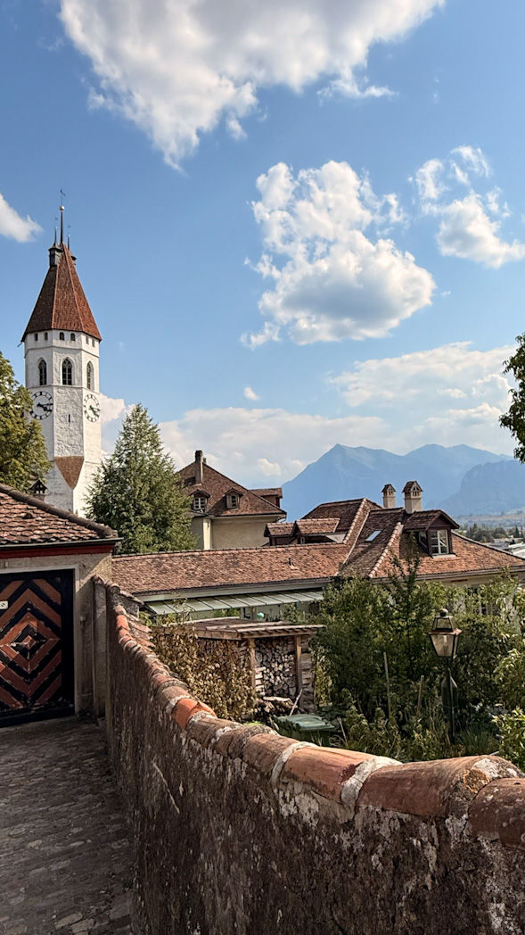Vue depuis le château de Thoune en Suisse